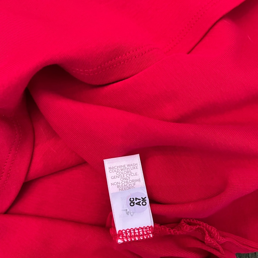 J. Jill Pima Tie-Sleeve Tee Red Women’s Size Small NWOT - Picture 6 of 6
